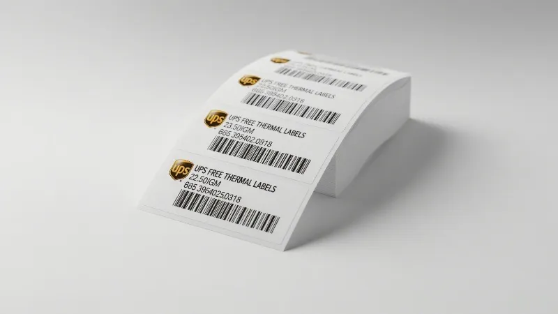 Does UPS provide free thermal labels?