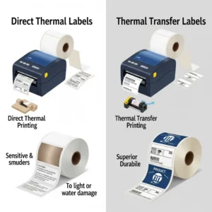 Direct Thermal vs Thermal Transfer Labels for Thermal Label Manufacturers