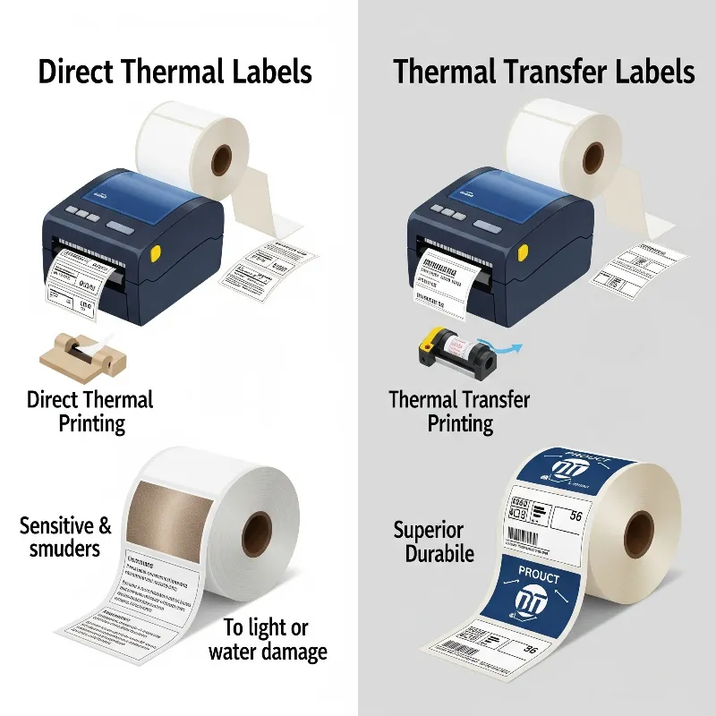 Direct Thermal vs Thermal Transfer Labels for Thermal Label Manufacturers