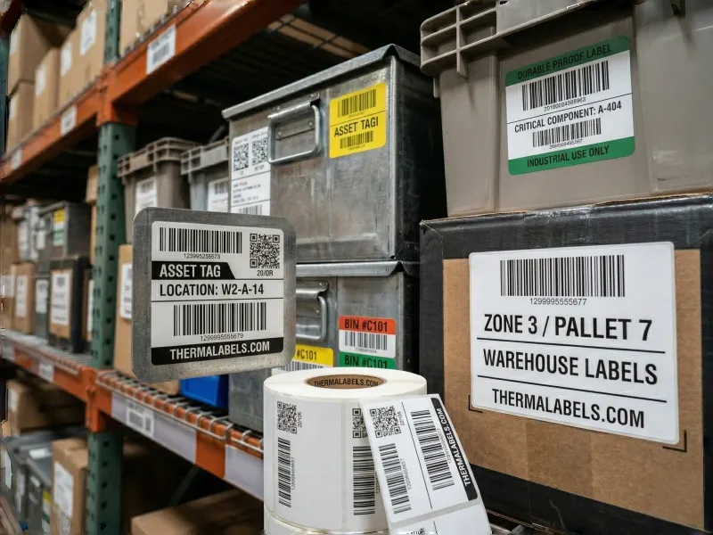 Barcode labels used for warehouse inventory and storage management